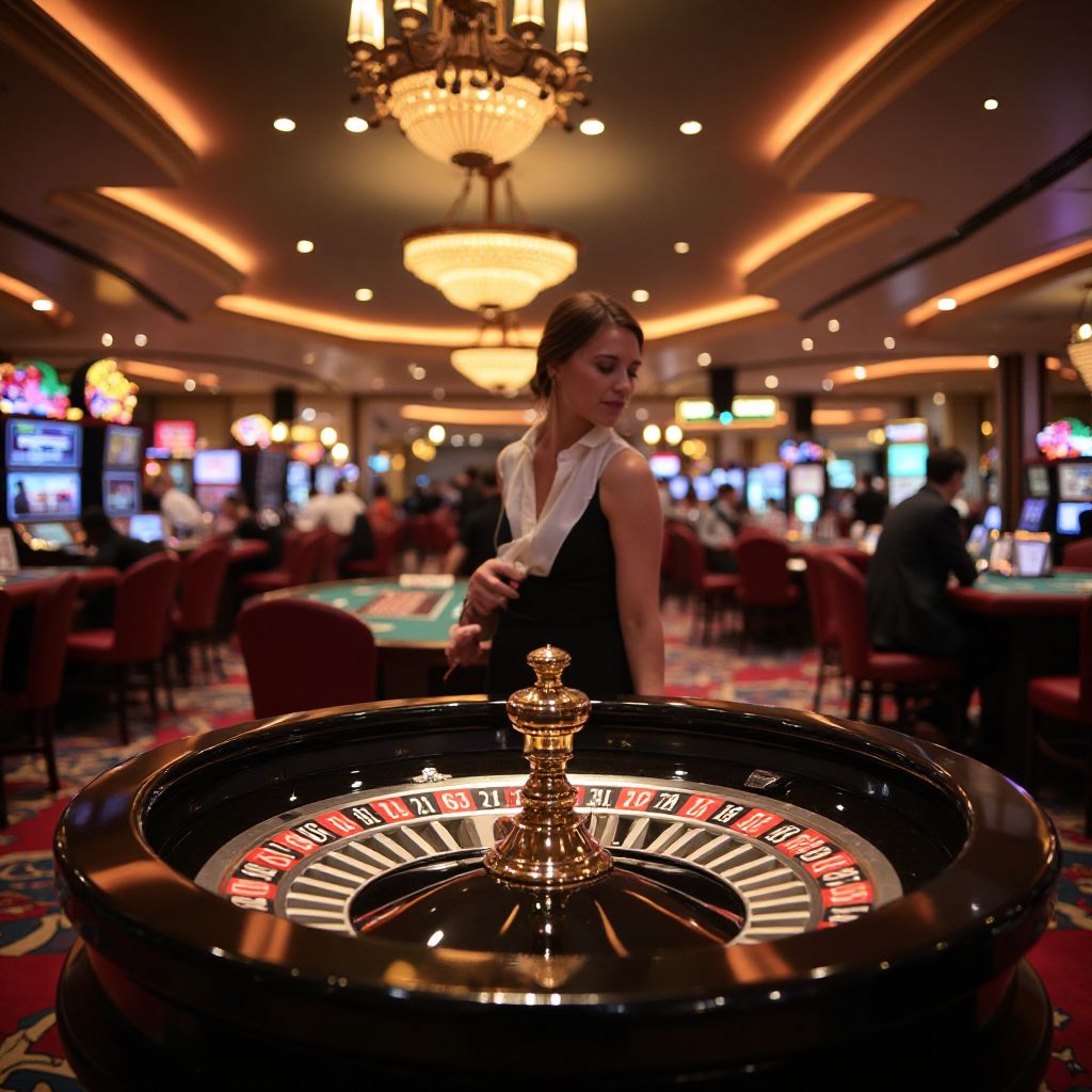 Casino gaming vloer met roulette tafels