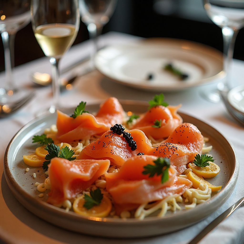 Elegant voorgerecht arrangement