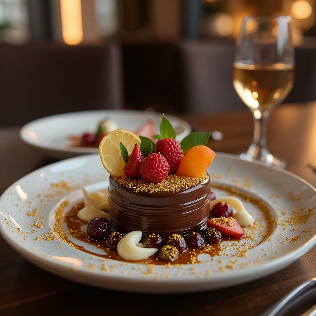 Luxe dessert presentatie