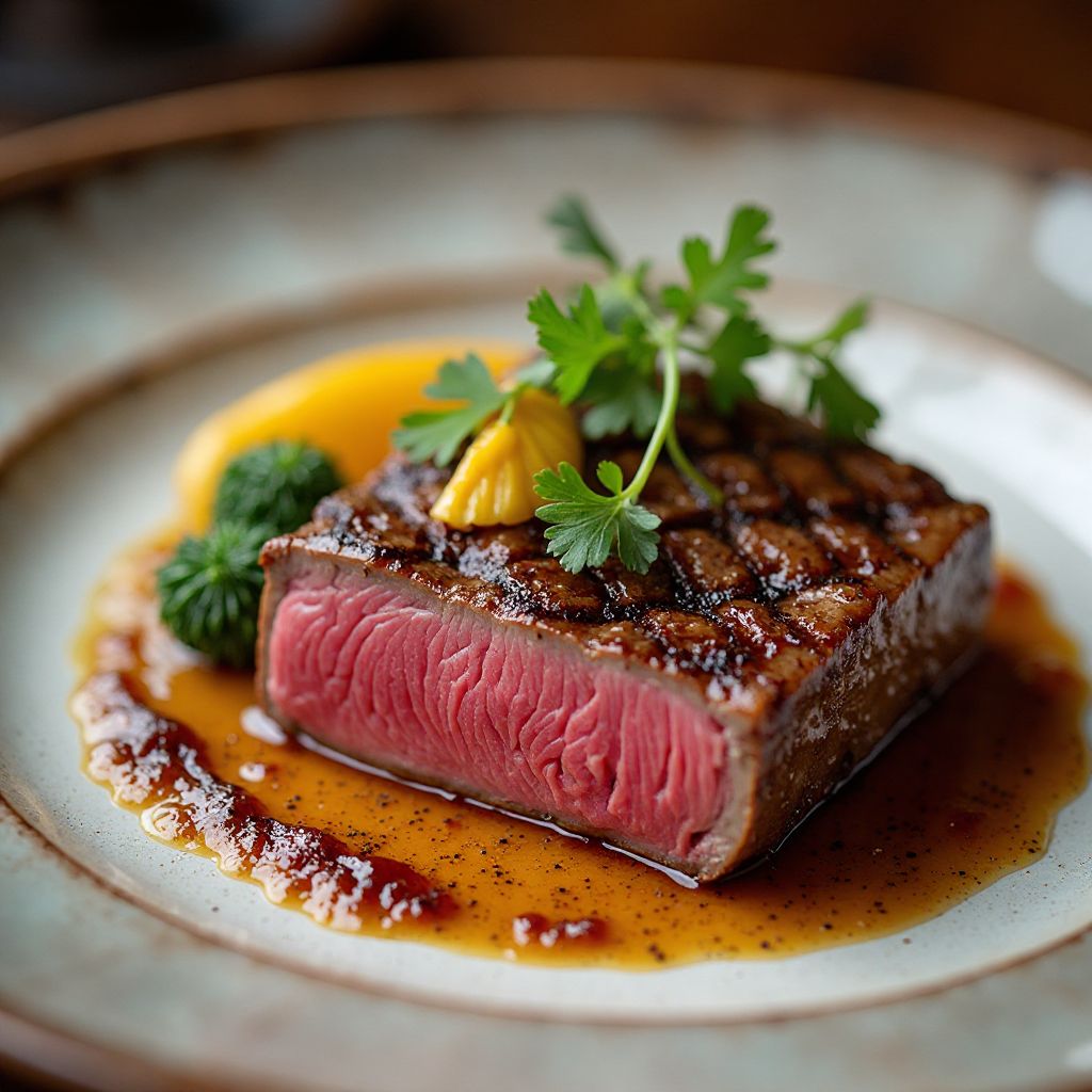Premium hoofdgerecht met wagyu beef