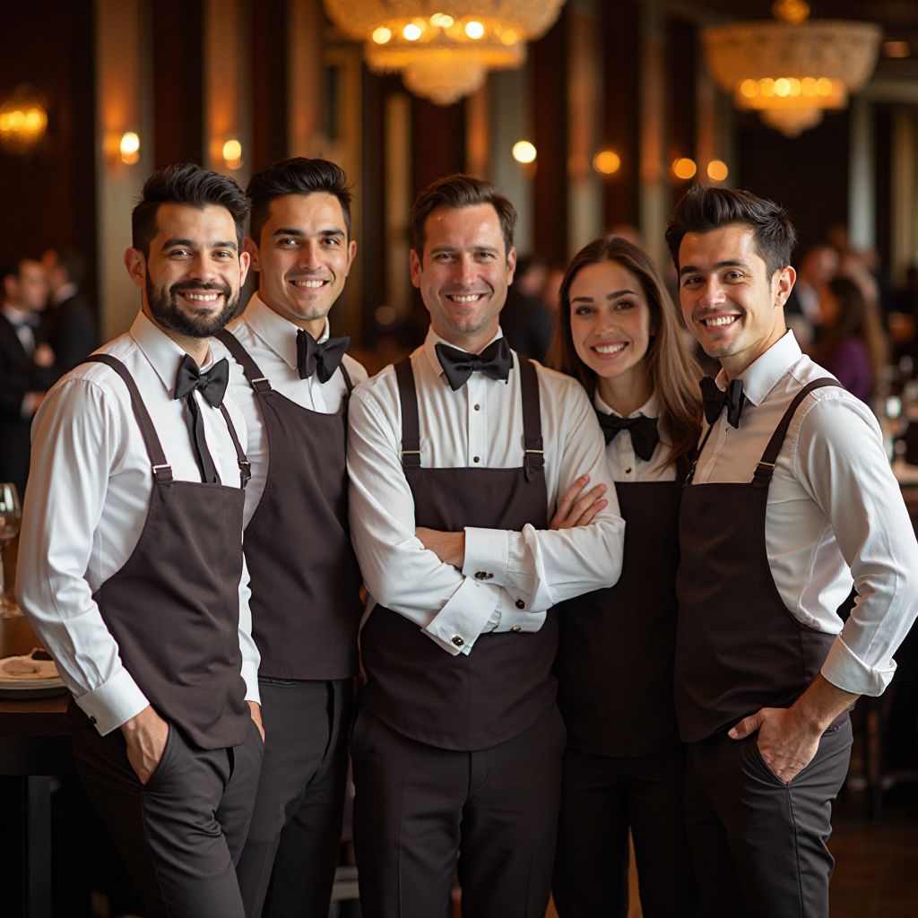 Professioneel restaurant team
